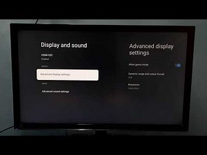 Google TV : Advanced Display Settings