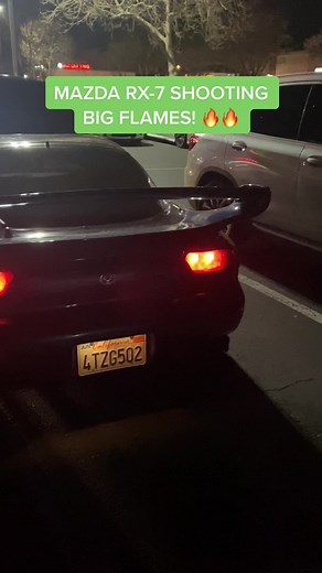 Mazda RX-7 Shooting Massive Flames