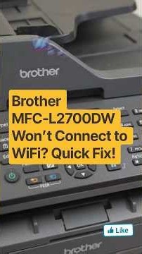 Brother MFC-L2700DW Won’t Connect to WiFi? Quick Fix! #brotherprinter #printererror