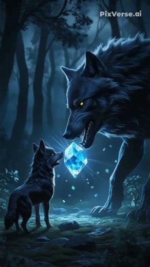 This baby wolf’s nighttime adventure will surprise you! 🌙🐺