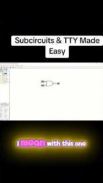 Quick breakdown of how Subcircuits and the TTY tool work in Logisim for new engineering students.