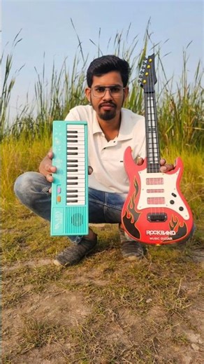 Unboxing Music Keyboard & Mini Guitar & Testing😍