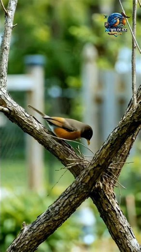 Amazing 🐦Robin Bird Building Perfect Nest 🪺 | 😍 relaxation with Nature Magic in 4K