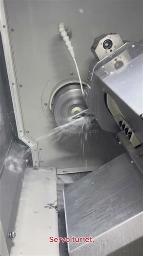 📊 Slant Bed CNC Lathe: Servo Turret = Stable & Precise! ✨