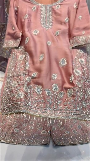 Blush Pink Heavy Sharara Suit 💖✨ Luxury Wedding Party Wear Collection #shortsfeed