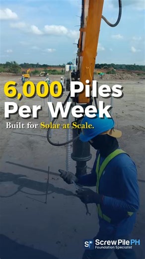 Utility-scale solar farms need speed. With Screw Pile PH, your piling schedule accelerates dramatically, up to 6,000 piles per week with precise torque verification and a full installation crew ready for any terrain. Build faster. Build better. Build with Screw Pile PH. For Free consultation, Contact Us today ! 📞 09178108494 📩 sales@screwpileph.com 👉 Learn more: www.screwpileph.com #ScrewPilePH #FoundationSpecialist #SmartConstruction #BuildWithConfidence #solarpanels #solarenergy #solarfarm 