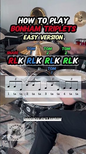 How to Play Bonham Triplets Drum Fill like a PRO 🥁