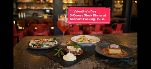 💘 Explore amor this Valentine’s Day at URBANA Mexican Gastronomy at the historic Anaheim Packing House. Chef Ernie has curated a romantic prix fixe 3-course menu featuring your choice of grilled caesar salad or elote alongside Chef’s ribeye with a lobster caviar cream sauce, potato purée, grilled asparagus and Mexican cheese cake. $60 per person. Add a bottle of sparkling Spanish cava for only $30 more. Reservations are strongly advised for Valentine’s Day weekend - check out the link in our bi