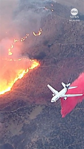 ABC News' Jaclyn Lee reports from near the Hughes Fire, north of Los Angeles, where firefighters are working to get the upper hand on the fast-moving brush fire that erupted Wednesday. The fire burning in the Castaic area prompted evacuation orders for tens of thousands of people. Follow live updates: https://abcnews.link/48C7REZ | ABC News