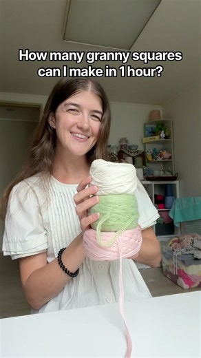 How many granny squares can I make in 1 hour? #crochet #diy