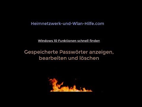 Gespeicherte Passwörter unter Windows 10 anzeigen bearbeiten und löschen