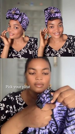 Ankara head wrap tutorial for beginners #beauty #headwrapping