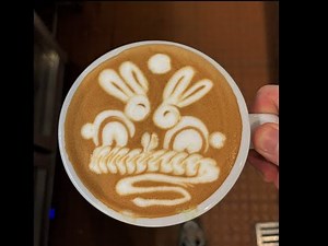Latte Art for Beginners | Free Pour | Rabbit