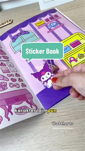 Bubble Sticker Book for Kids Activity: Kuromi Sticker Fun