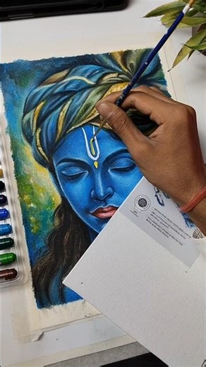 Jai Shree Krishna 🚩😍, #shorts #krishna #art #drawing #trending