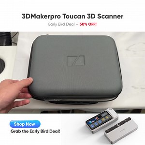 98 reactions · 4 comments | 3DMakerpro Toucan 3D scanner is officially live, the easiest setup of any 3D scanner you'll ever use. 8-core CPU, 256GB Storage, 32GB RAM ⚡0.03mm scanning accuracy and 15fps scan speed. capture objects from 20mm-1500mm sizes  2K 6-inch AMOLED touchscreen. 48MP RGB cameras Order Nowhttps://eu.store.3dmakerpro.com/products/toucan | 3DMakerpro | Facebook