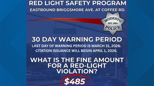 Modesto launches red-light camera program to improve safety