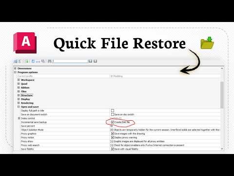 How to open a BAK file in AutoCAD (Project Recovery)