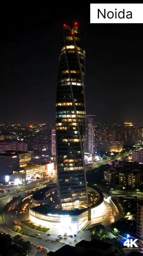 Beautiful Noida City 🇮🇳 4k Shorts | Supernova Building Noida