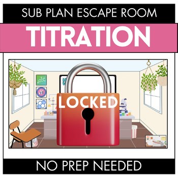 Chemistry Sub Plans - Neutralization Digital Escape Room Lesson | LAST MINUTE