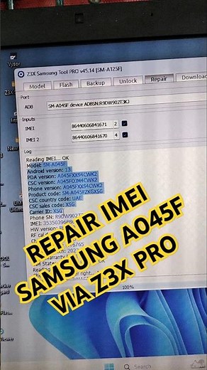 repair imei samsung a045f via z3x pro #smartphone #z3x #chimeratool #samsunga04 #repairimei