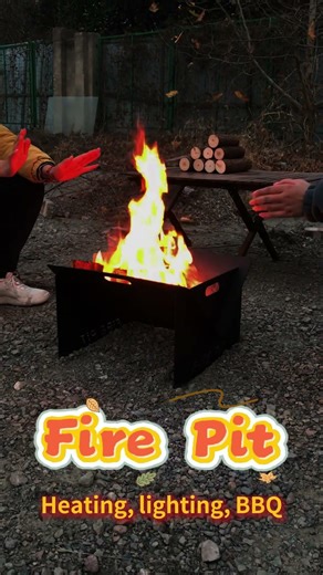 Outdoor Fire Pit Testing|Multi-FunctionalHeating & BBQ for Camping |Cozy Campfire Experience#camping