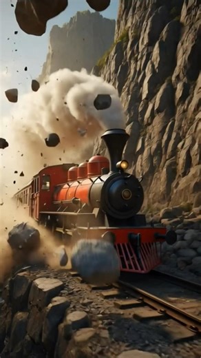 "Train Journey with Tails: A Mountain Adventure"#trending #shorts #train