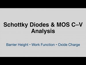 Schottky Diodes and MOS C–V Analysis Explained | Barrier Height, Work Func. & Oxide Charge Tutorial