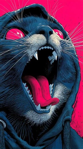 Primal Scream 🎨 | Pop Art Cat Horror #shorts