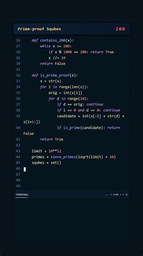 Project Euler #200: Prime-proof Squbes | Python #coding #python #programming