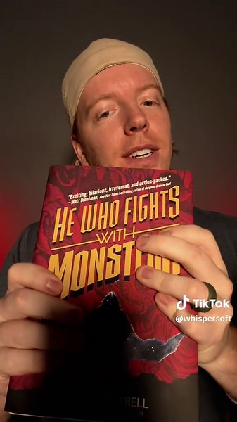 ASMR Book Massage And Review, He Who Fights Monsters #asmr #booktok | book