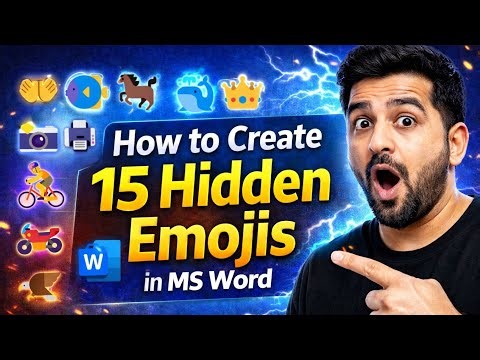 How to Create 15 Hidden Emojis in MS Word | Computer Key Magic 