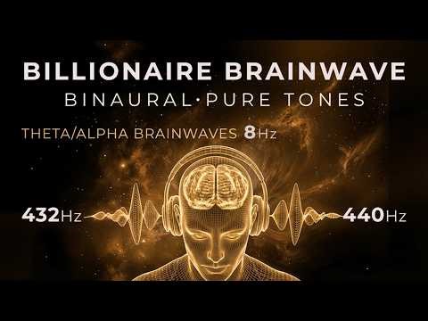 Billionaire Brainwave | The SWEET SPOT between Theta and Alpha • Pure Tones | Binaural Beats