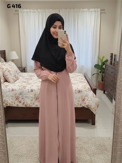 Hijabs & Abayas | *Basic daily wear zipper elastic sleevs abaya.* (Front open with zip) (Without hijab) DSN:- M 416 Material :- imported CY Crush fabric... | Instagram
