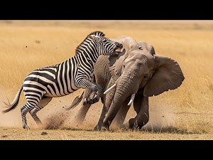 Zebra vs Elephant Fight – What Happened Next Shocked Entire Savannah | Real Wild Animal Encounter