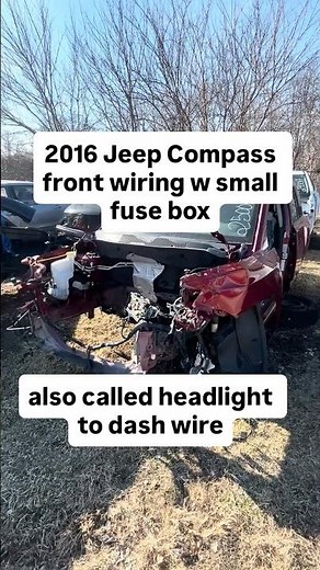 2016 Jeep Compass front wiring harness with small fuse box also called headlight to dash wire