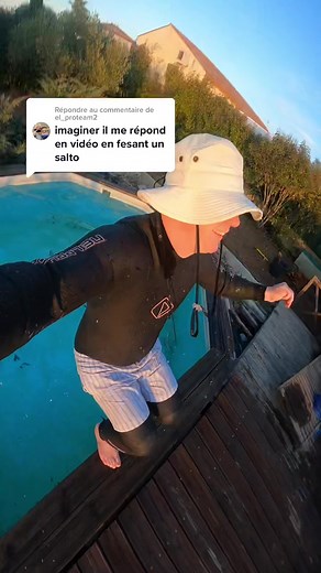 Person Jumping into Pool with Fun Underwater Scenes