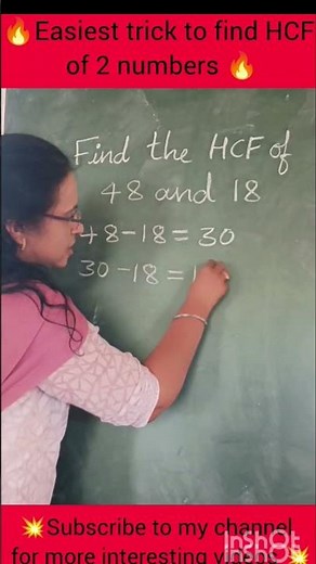 💥Easiest trick to find HCF of 2numbers