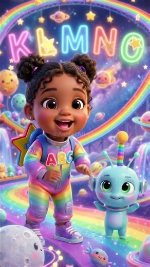 👧✨ Cute Toddler & Alien Alphabet Adventure | Kids Learning Video