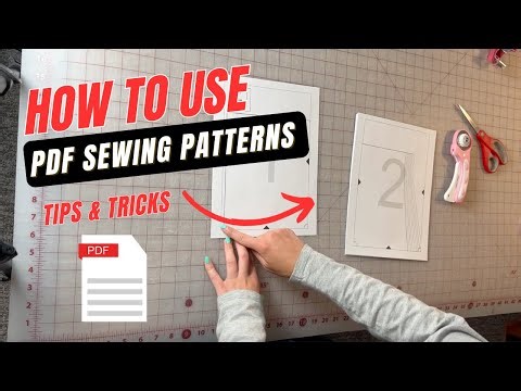 how to use Digital PDF Sewing Patterns | tips for printing and using sewing patterns for beginners