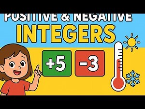 🌟 Positive & Negative Integers Made Easy for Kids! 🌟