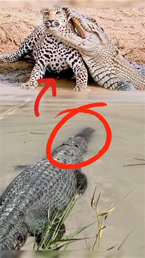 “Crocodile Attacks Leopard in Seconds!”