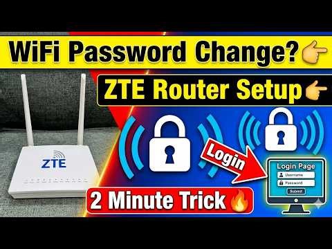 ZTE GM220 XPON Router Password Change & Setup | How To Change WIFI Password