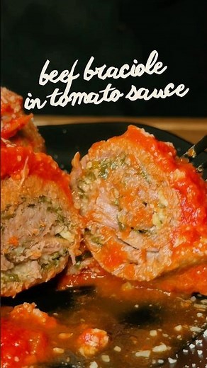 Beef braciole in tomato sauce 🍅