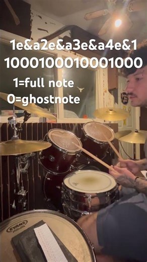 Ghost note roll #drumming #ghostnotes #drumrolls #practice #drummer #drumlessons