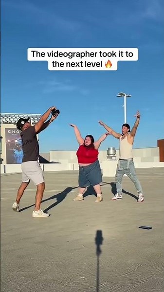 He was filming the dance and feeling the dance 😂🔥