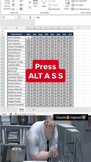 Excel Formulas short month's 💯💯 #computer basic knowledge of excel formulas and tricks 💯🖥️