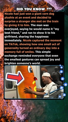 Woman Wins Giant Plushie, Gifts It to Stranger on Train