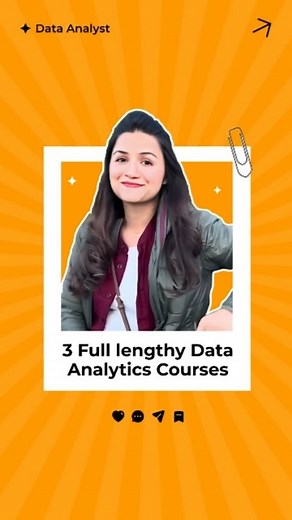 Saurabh Moody on Instagram: "👉👉 Comment "DA" to get link to these learning resources 🔗 Here are 3 Courses that will increase your chances of getting a Data Analyst📊📈 Job: 1. Data Analytics for beginners by simplilearn: https://www.youtube.com/playlist?list=PLEiEAq2VkUUKgEFXH1tBbHwq38oWYDScU 2. Data Analytics with Excel by Chandoo: https://www.youtube.com/watch?v=v2oNWja7M2E&list=PLmejDGrsgFyBCxF37lewZtX6c1kJXyLt3 3. Data Analytics with Python by Prof A. Ramesh: https://www.youtube.com/playl