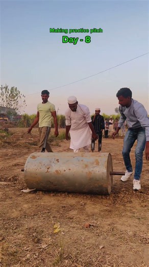 Day-8 of making cricket practice pitch #shorts #youtube #cricket #viralshorts